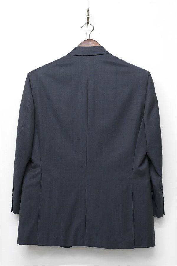 HGA-N267/美品 GIVENCHY セットアップ スーツ テーラードジャケット パンツ 2つボタン チェック 2タック 裾シングル M相当 ダークブルー_画像3