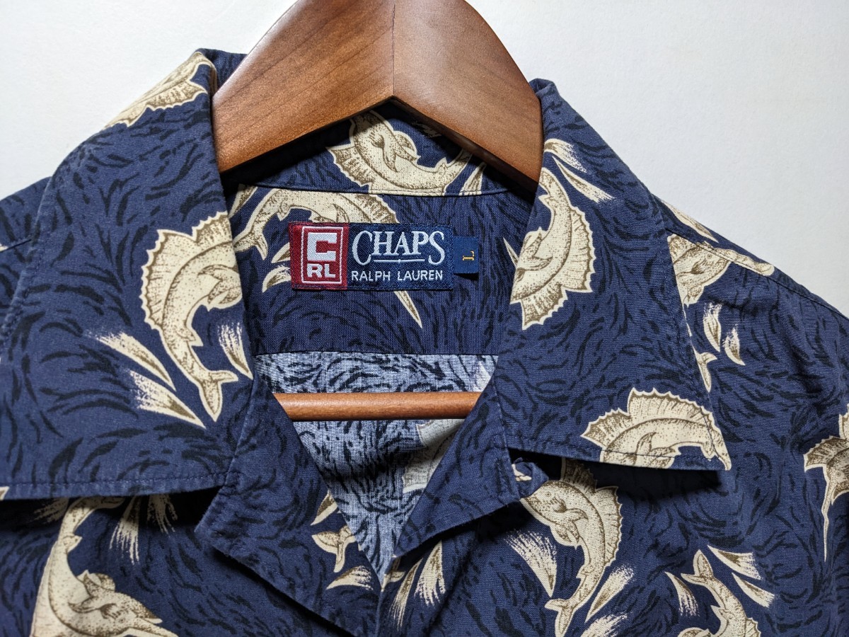 CHAPS RALPH LAUREN　ラルフローレン　メンズ　Lサイズ　半袖シャツ　アロハシャツ　ハワイアンシャツ　半袖　シャツ 状態良好 チャップス_画像5