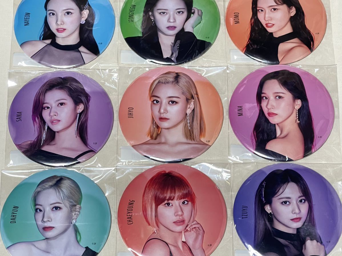 TWICE WORLD TOUR 2019 'TWICELIGHTS' IN JAPAN BIG 缶バッチ ナヨン ジョンヨン モモ サナ ジヒョ ミナ ダヒョン チェヨン ツウィ_画像3