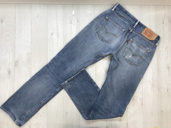 Levi's 501 リーバイス メンズ ボタンフライ ダメージデニムジーンズパンツ W30 青 綿_画像3