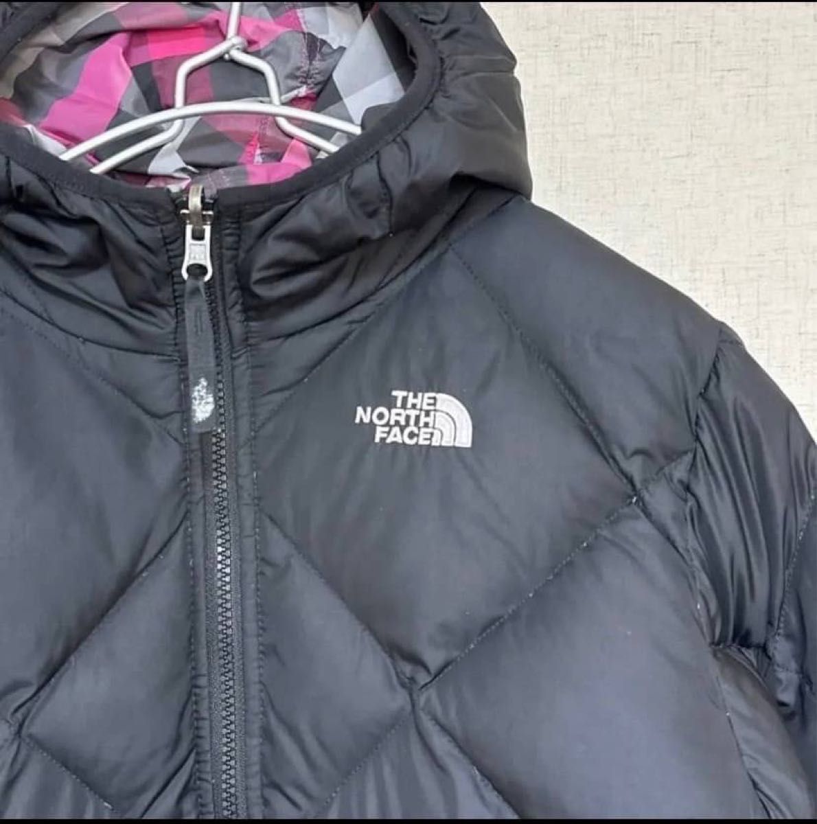 ノースフェイス　ダウンジャケット  ガールズXL リバーシブル 550フィル　レディースS THE NORTH FACE