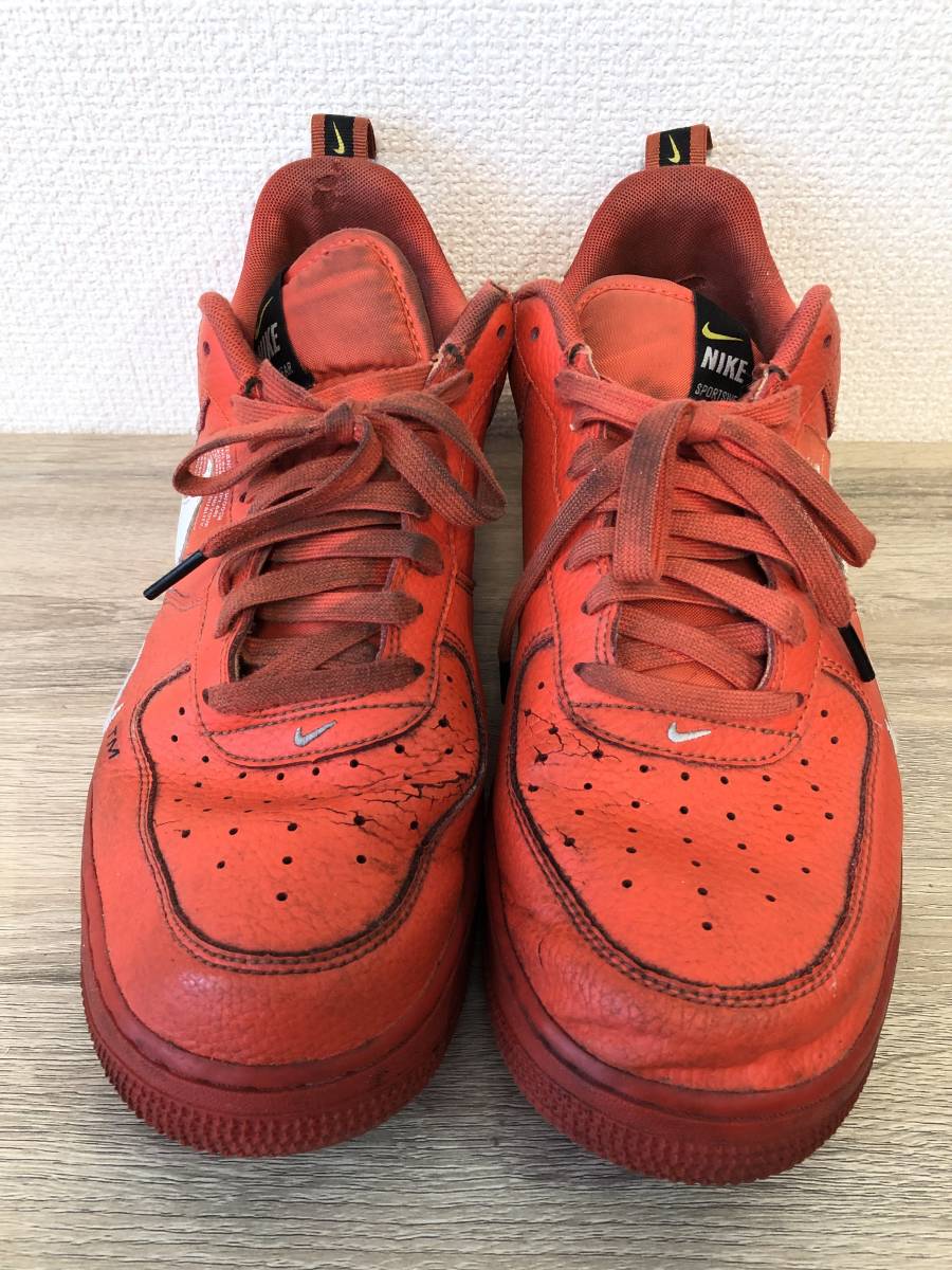 NIKE ナイキ エアフォース ユーティリティ AIR FORCE1 30cm Team Orange オレンジ スニーカー メンズ AJ7747-800 引き取り可の画像2