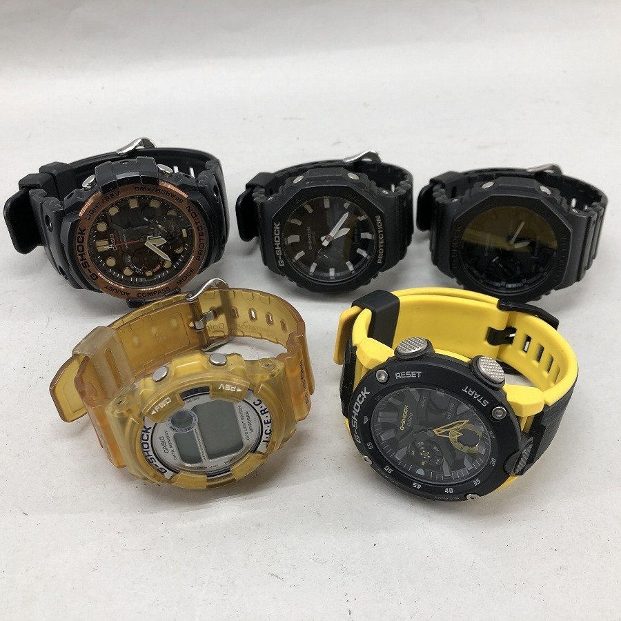 ジャンク 腕時計 まとめ売り CASIO カシオ G-SHOCK 5点 GN-1000RG GA-2100 DW-9200K GA-2000 動作・不動品混在[327489