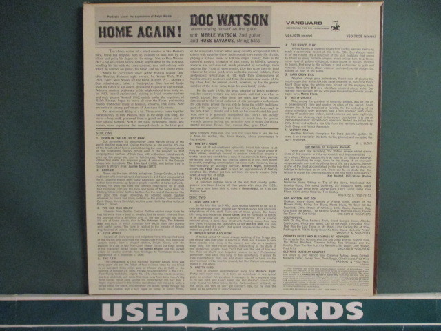 Doc Watson ： Home Again ! LP (( Country / Folk / フォークシンガー / 落札5点で送料当方負担_画像2