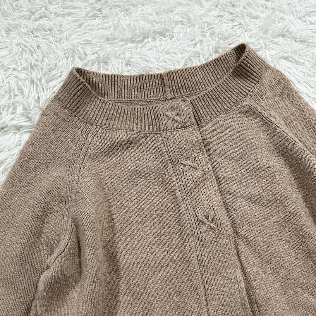 美品】デイジーリン フォクシー カーディガン ブラウン リブ ニット