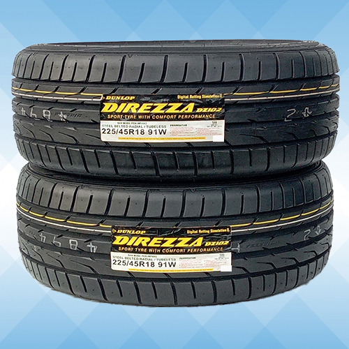 225/45R18 91W DUNLOP ダンロップ ディレッツァ DIREZZA DZ102 23年製 送料無料 2本セット税込 \23,200より 1_画像1