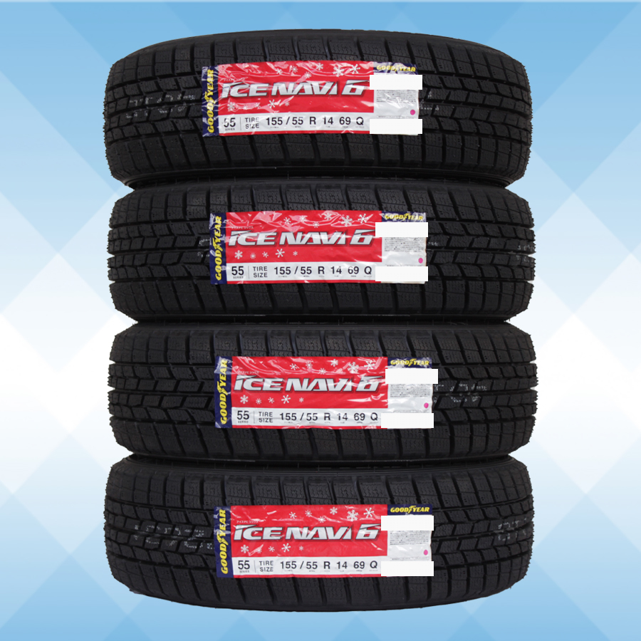 155/55R14 69Q スタッドレスタイヤ GOODYEAR グッドイヤー アイスナビ ICE NAVI6 21年製 正規品 送料無料 4本税込 \34,800より 1_画像1