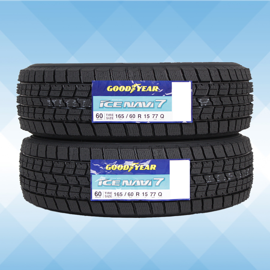 165/60R15 77Q スタッドレスタイヤ GOODYEAR グッドイヤー アイスナビ ICE NAVI7 23年製 正規品 送料無料 2本税込 \19,110より 3_画像1