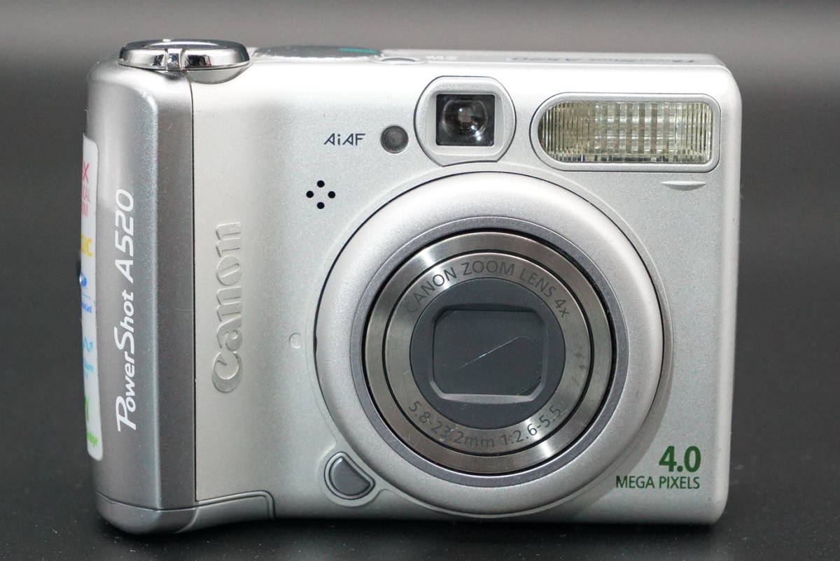 ブランド品専門の 美品 CANON キヤノン Powershot A520 デジタルカメラ