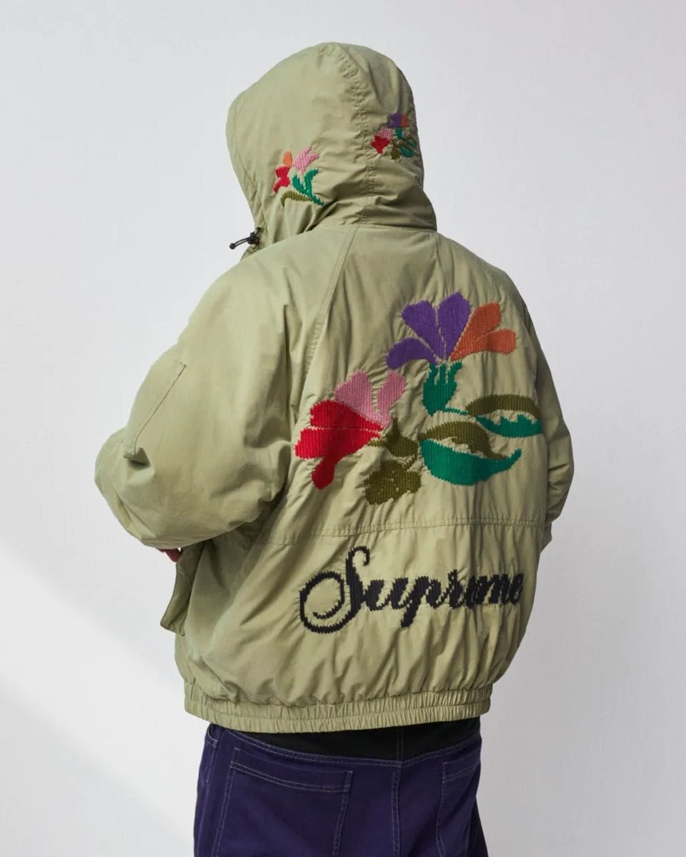 Supreme Needlepoint Hooded Jacket Olive Large シュプリーム Supreme Needlepoint Hooded Jacket Olive Large シュプリーム