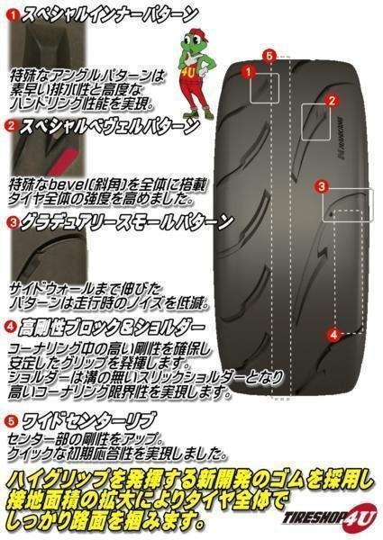 2023年製 ナンカン AR-1 225/40R18 225/40-18 92Y XL 【80】 サーキット 4本セット NANKANG AR1 TREAD WEAR:80 新品 レース 4本SET_画像4