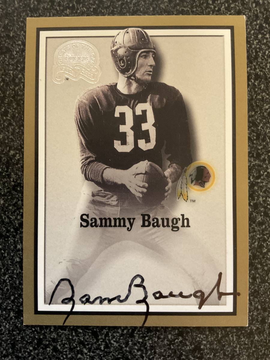 NFL Commanders コマンダース 2000 Greats of the Game Gold Border Autographs #2 Sammy Baugh SP