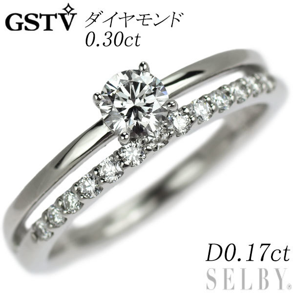 GSTV Pt950 ダイヤモンド リング 0.15ct ハーフエタニティ 出品3週目