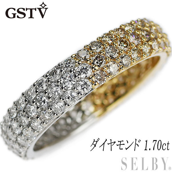 正規通販】 ダイヤモンド K18/Pt900 GSTV リング SELBY 出品4週目 2way