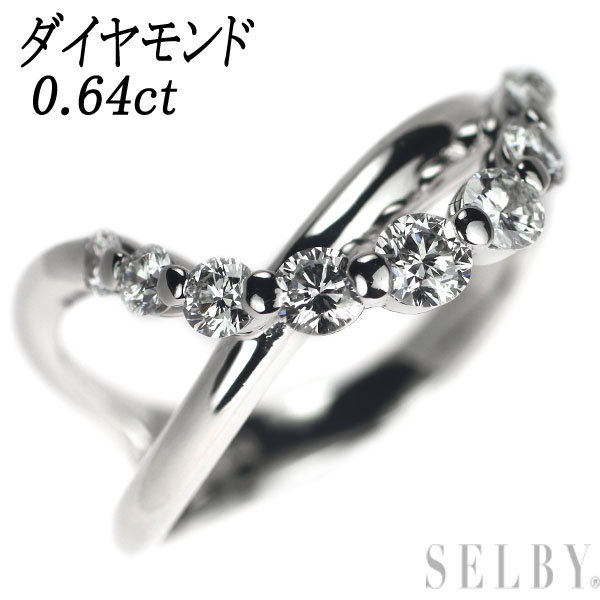 最安 Pt900 ダイヤモンド リング 0.64ct 出品5週目 SELBY プラチナ台