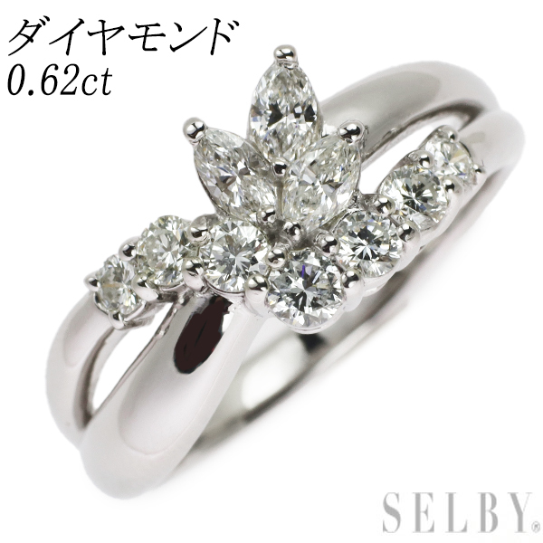 Pt900 ダイヤモンド リング 0.62ct 出品2週目 SELBY-