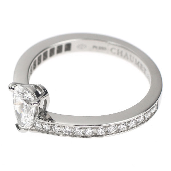  Chaumet Pt950 pair Shape diamond ring jozefi-neg let #10.0[S as good as new burnishing ][ used ]