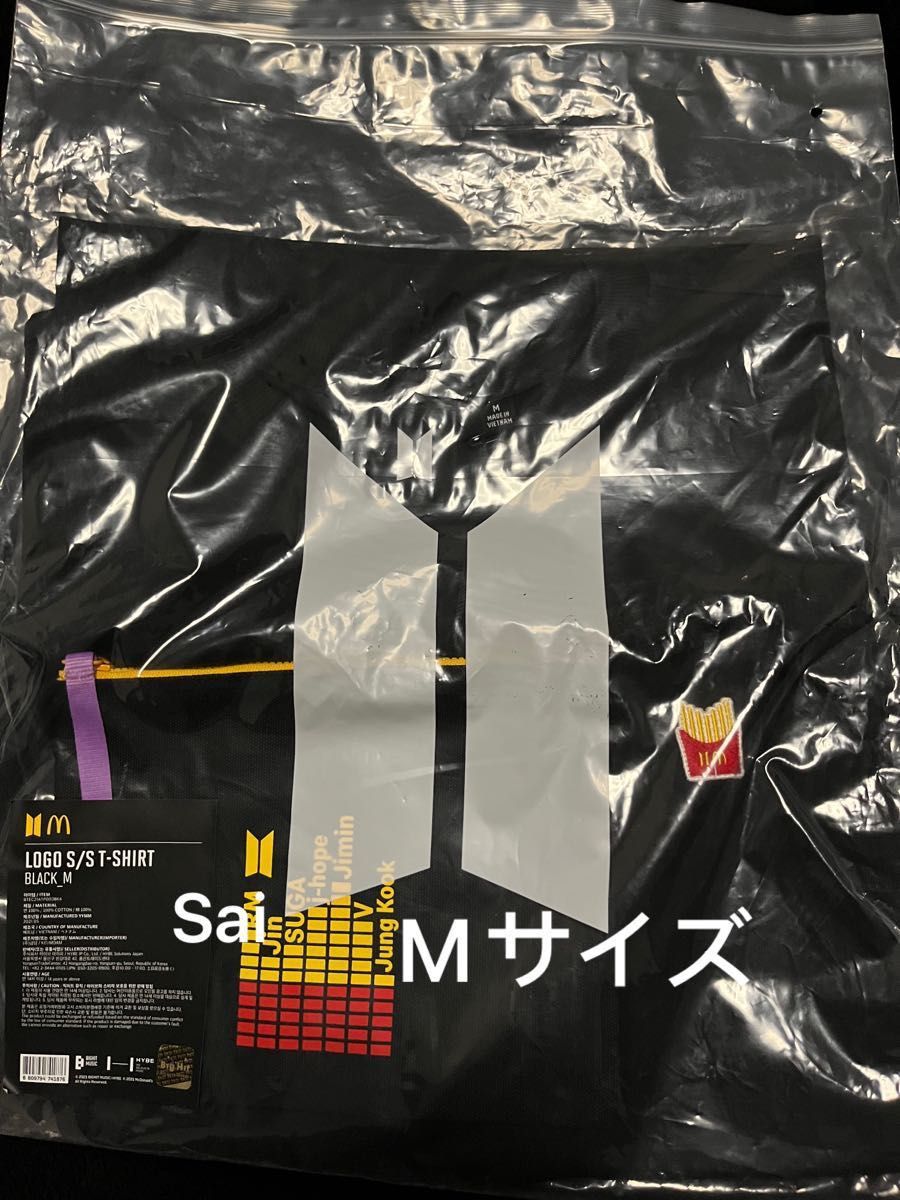 BTS x マクドナルド コラボ Tシャツ ブラック Mサイズ