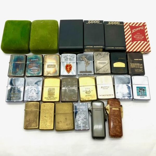 18%OFF】 ガス式 黒色/ロンソン 銀色 金色 ジッポ ケース6個 オイル
