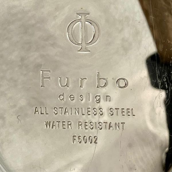 仙13【稼働品】Furbo F5002 腕時計 自動巻き デイト クロノメーター ブラック文字盤 フルボ メンズ 革ベルト_画像7