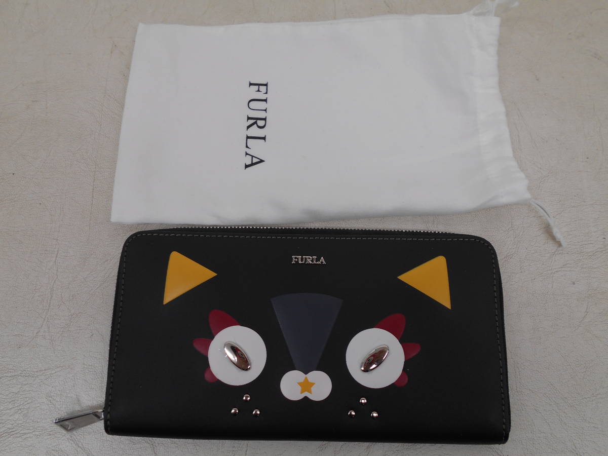 ★FURLA　フルラ　979125　ネコモチーフ　ラウンドファスナー　未使用★