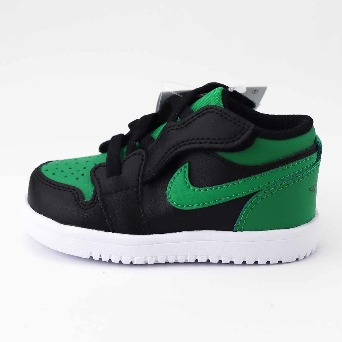 [ new goods ]NIKE Nike Jordan 1 LOW ALT baby shoes sneakers 9cm CI3436-065 domestic regular goods black / Lucky green / white 