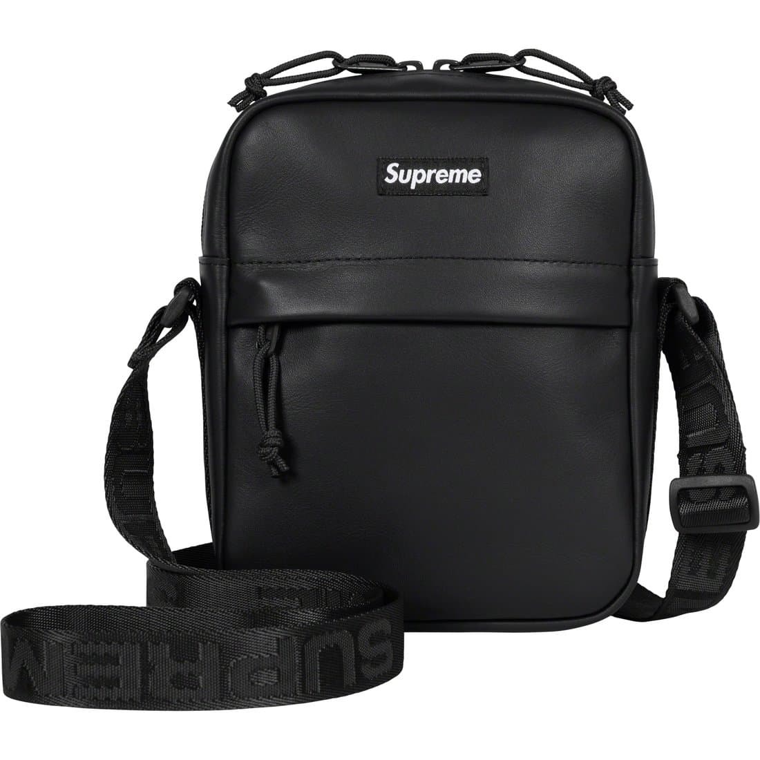 【送料無料】 国内正規品 Supreme Leather Shoulder Bag Black BOX LOGO 黒 ブラック シュプリーム レザー ショルダー バッグ_画像1