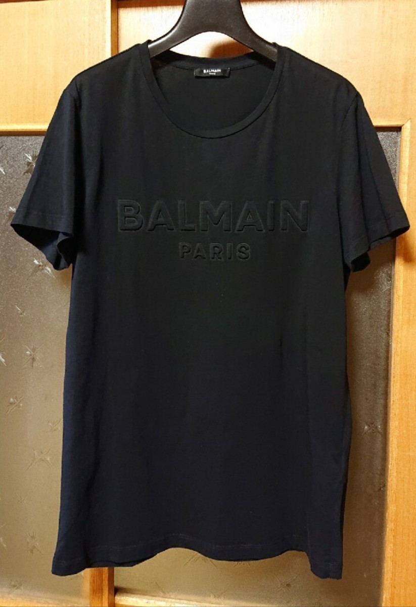 美品 バルマン BALMAIN 正規品メンズ Ｔシャツ Mサイズ ブルーベルジャパン_画像1