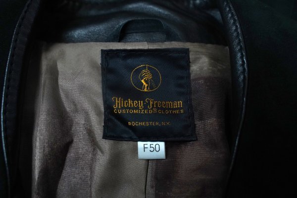 ◆フィンランド製◆Hickey-Freeman ヒッキーフリーマン◆本革 トナカイスエードレザーコート 黒◆_画像5