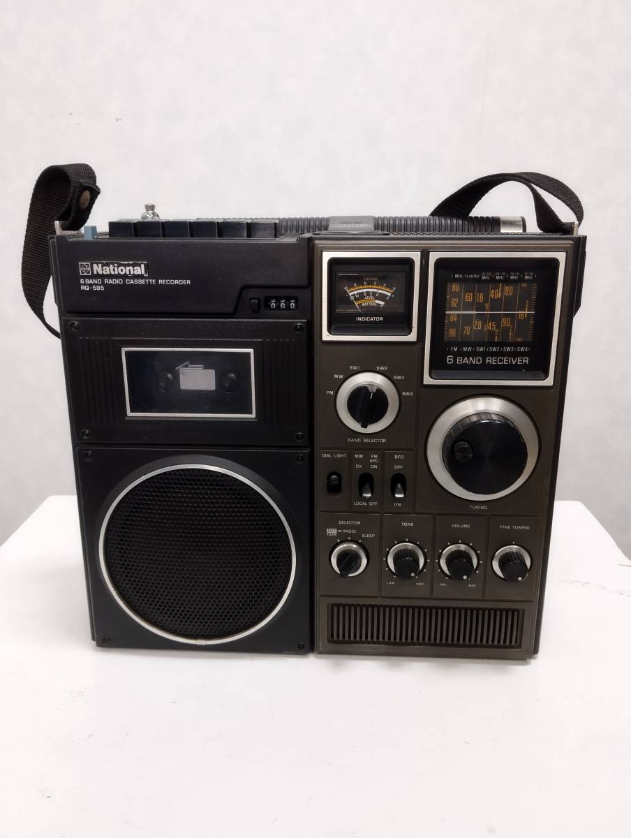 ☆378　ナショナル 6バンド ラジオカセットレコーダー RQ-585 現状品のサムネイル