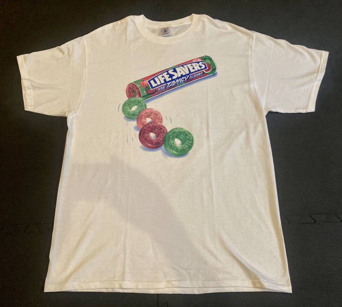 Lifesavers Tangy Flavors Promo Shirt ライフセーバーズ プロモ　Tシャツ 販促用　企業物　アメリカのお菓子　デッドストック