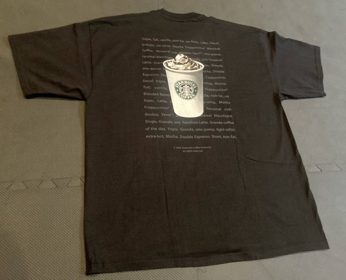 2XLサイズ　2004 Starbucks coffee Shirt スターバックスコーヒー　スタバ　Tシャツ 企業物　ビンテージ