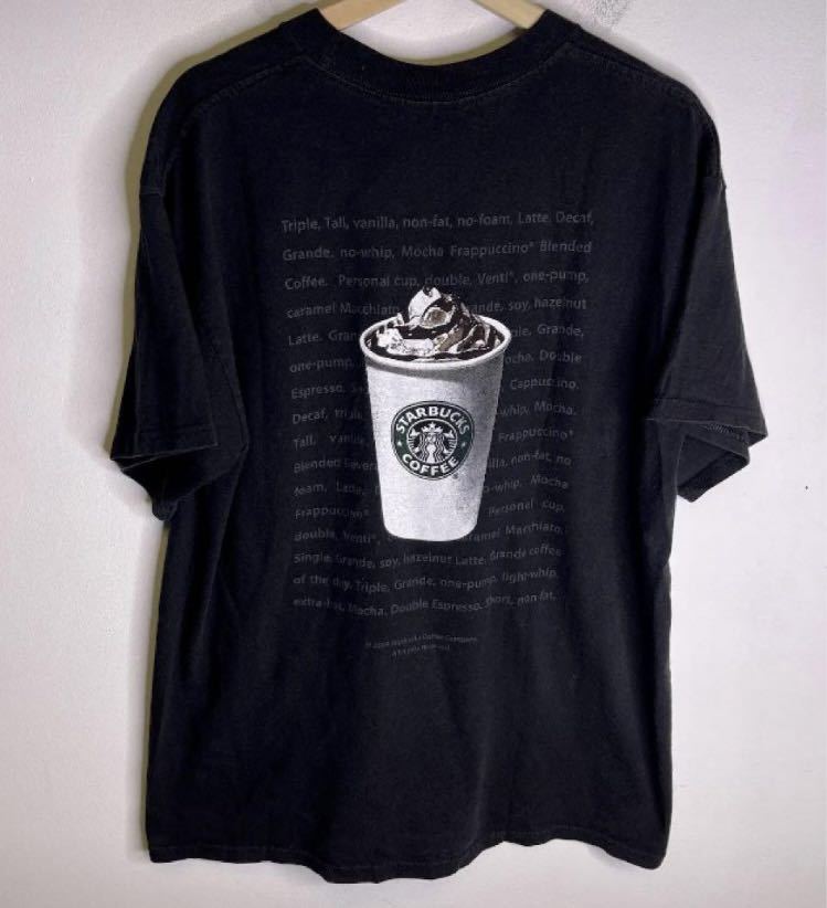 Lサイズ 2004 Starbucks coffee Shirt スターバックスコーヒー　スタバ　Tシャツ 企業物　ビンテージ_画像9