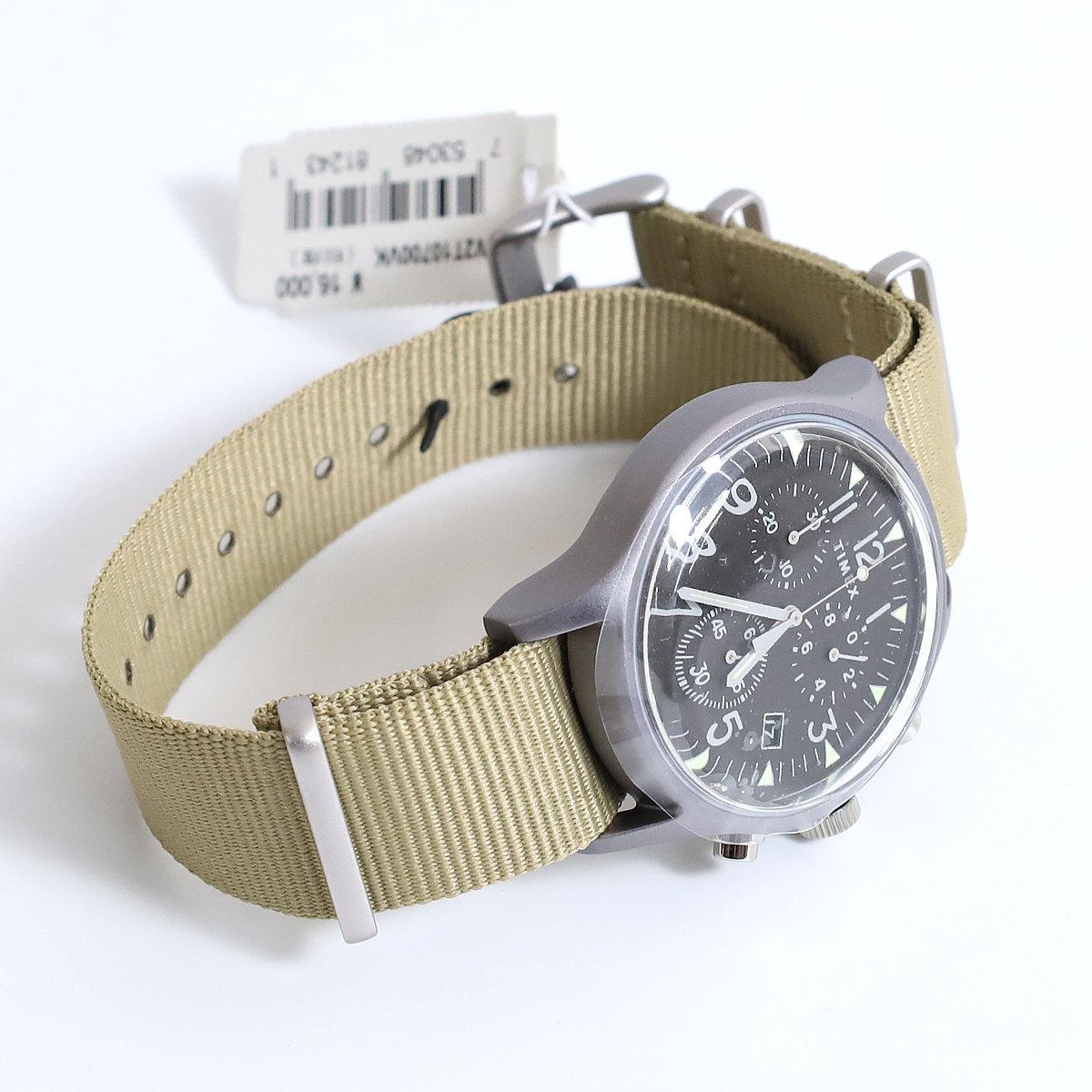 新品 定価1.7万 TIMEX タイメックス アルミニウム クロノ メンズ 腕時計 取扱説明書 アルミクロノグラフ TIMEX正規ボックス ◆TW2T10700_画像4