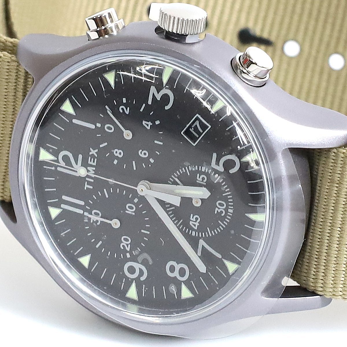 新品 定価1.7万 TIMEX タイメックス アルミニウム クロノ メンズ 腕時計 取扱説明書 アルミクロノグラフ TIMEX正規ボックス ◆TW2T10700_画像8