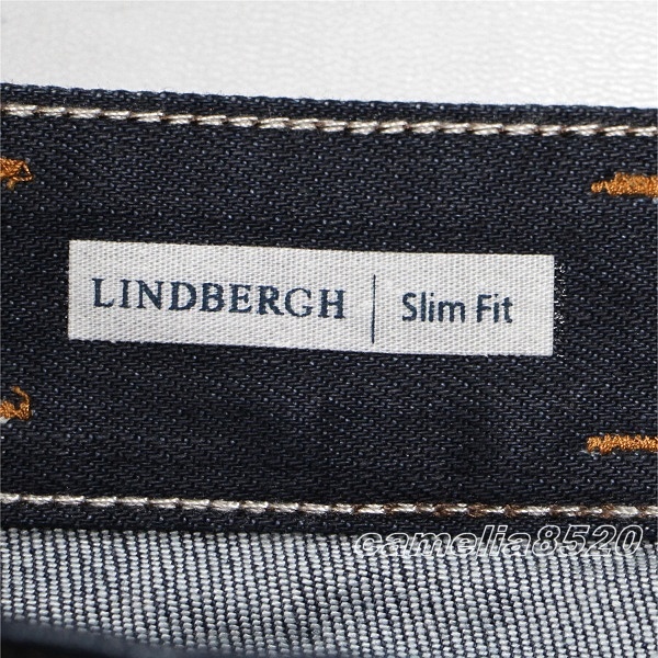 LINDBERGH リンドバーグ デニムジーンズ スリムフィット ダークネイビー W31 / 32 ウエスト 80cm 未使用 展示品 AB6689の画像6