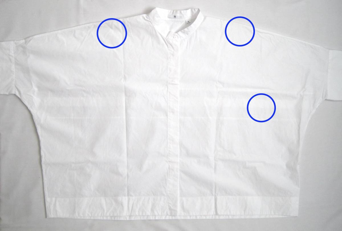 ユニクロ+J 　プラスジェイ　バンドカラー　オーバーサイズシャツ　ホワイト　XL_画像7
