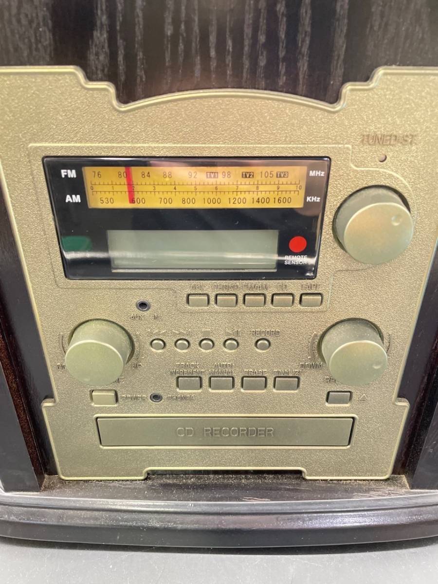 M129〔通電確認済〕総通E1199 CDレコーダー付レコードプレーヤー　オーディオ機器　現状渡し_画像6