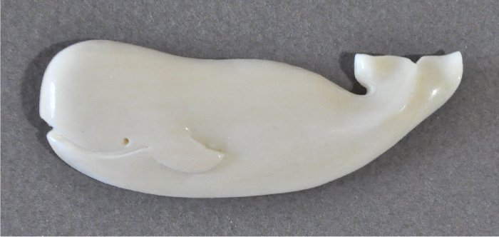 ナンタケットバスケット用のクジラの歯の彫りのちょいデブのクジラオーナメント