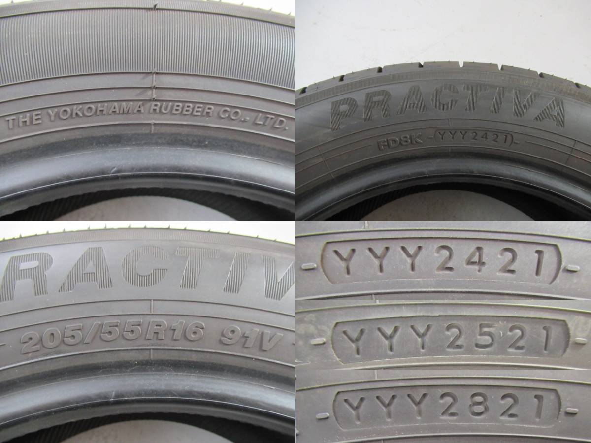 【店舗取付限定】激安中古タイヤ YOKOHAMA PRACTIVA BP-01 205/55R16 91V 2021年製 アイシス アクセラ アテンザ プレマシー BRZ アコード_画像10