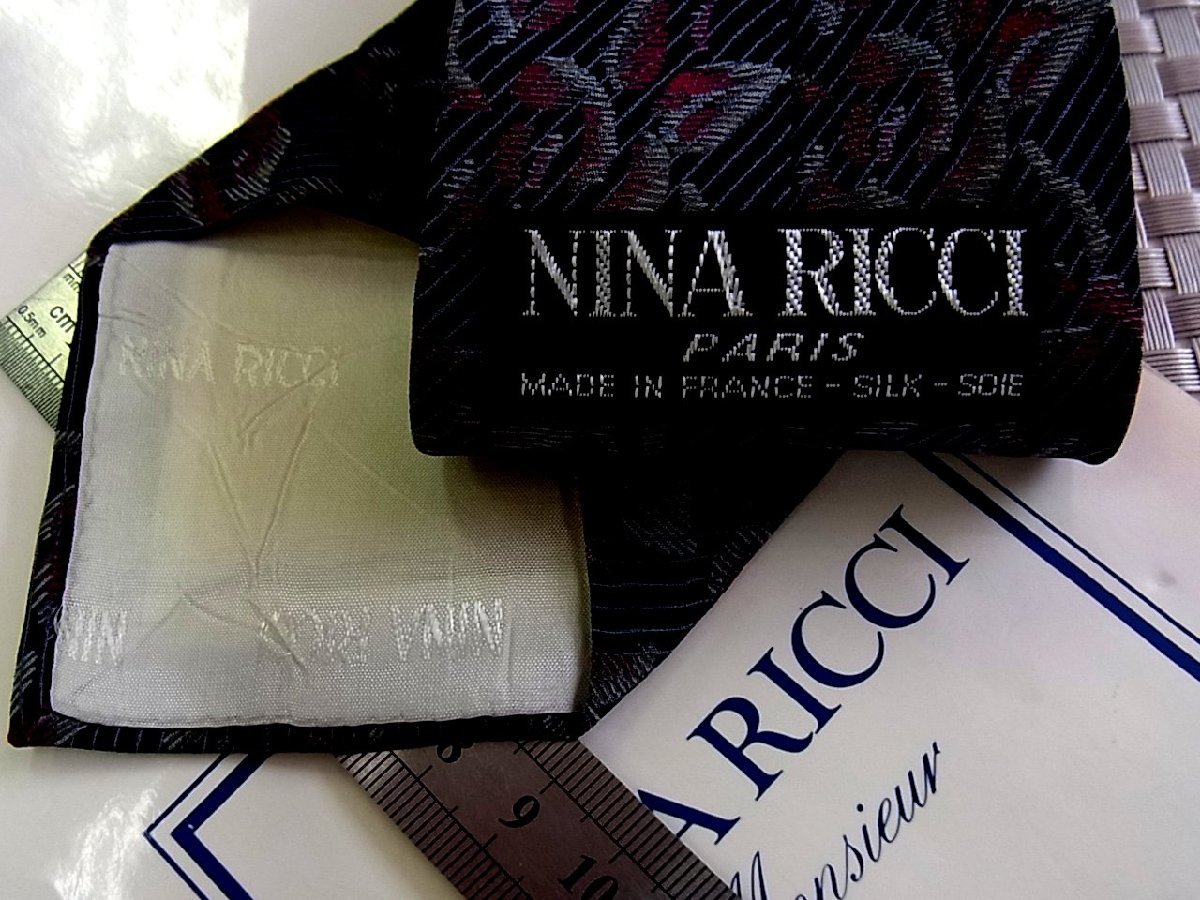 ♪33024C♪良品【デザイン 模様 柄】ニナリッチ【NINA RICCI】ネクタイ_画像3