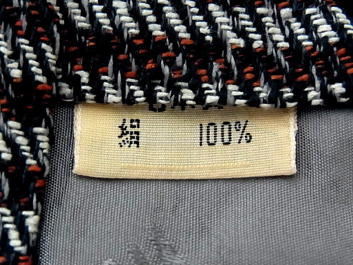 cw02027[ шерсть земля шелк 100%] Issey Miyake [ полоса ] галстук 