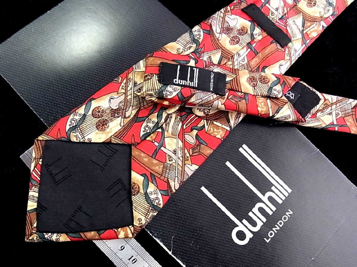 ♪今週の特売980円～♪2427♪良品【dunhill】ダンヒル【リュート ラッパ 楽器 柄】ネクタイ♪_画像3