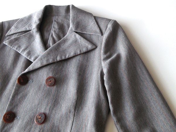  редкий Vintage OZONE COMMUNITY озон komyuniti Hysteric Glamour полоса шерсть двойной tailored jacket FREE серый 
