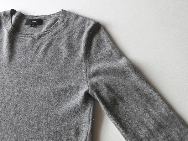 Theory セオリー 2020AW NEW BASIC CASHMERE CREW NECK PO J カシミヤ100％ クルーネック ニット セーター S 杢グレー 定価30800円_画像5