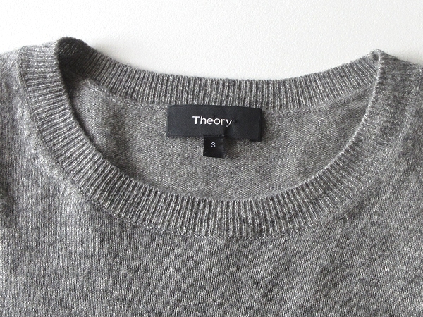 Theory セオリー 2020AW NEW BASIC CASHMERE CREW NECK PO J カシミヤ100％ クルーネック ニット セーター S 杢グレー 定価30800円_画像4