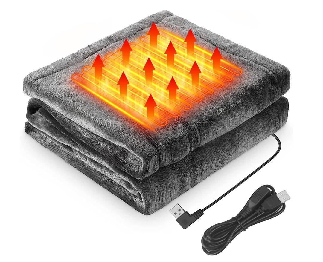 電気毛布 LIUDU 電気ひざ掛け 8枚の加熱エリア 150cmx80cm
