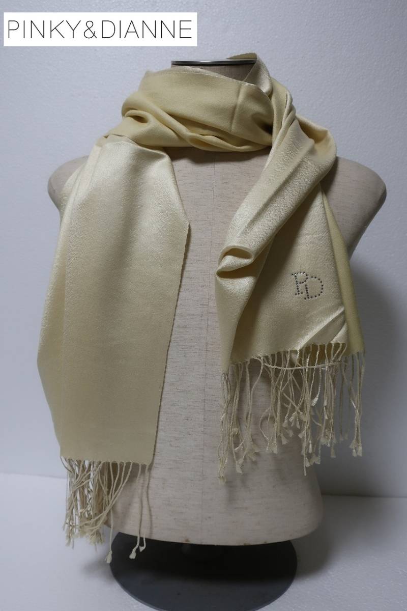  new shortage of stock hand spring oriented Pinky & Diane PINKY&DIANNE muffler silk cashmere stole 41-3104 champagne gold series 