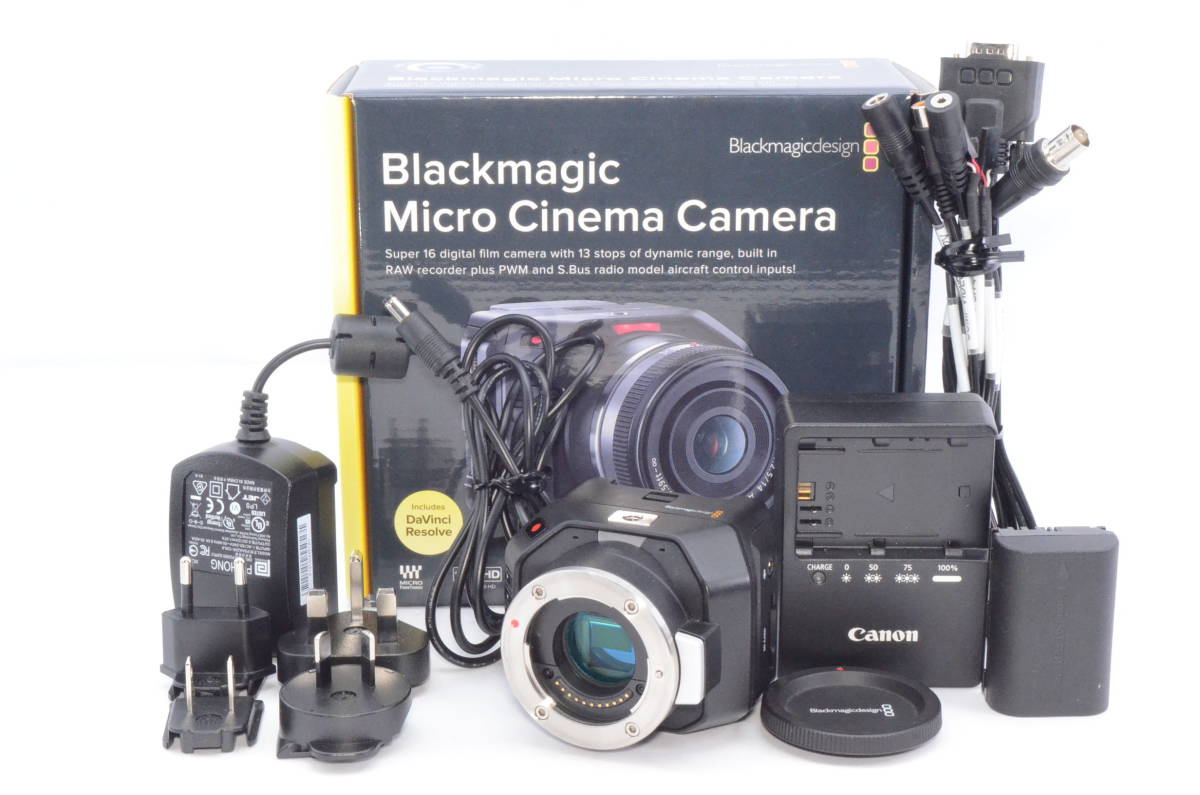  очень красивый товар *Blackmagic Micro Cinema Camera микро four sa-z крепление полный HD соответствует sinema камера черный Magic * изначальный с коробкой 10210