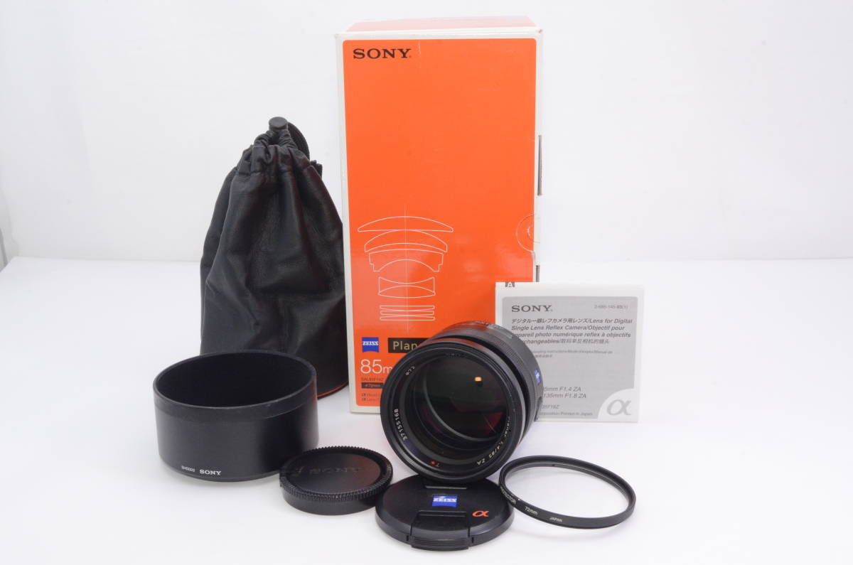 超美品★SONY ソニー Planar T* 85mm F1.4 ZA SAL85F14Z フルサイズ対応 手ブレ補正 単焦点レンズ★元箱付き 10225_画像1